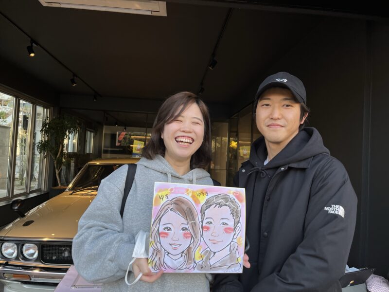 笑顔あふれる似顔絵イベント