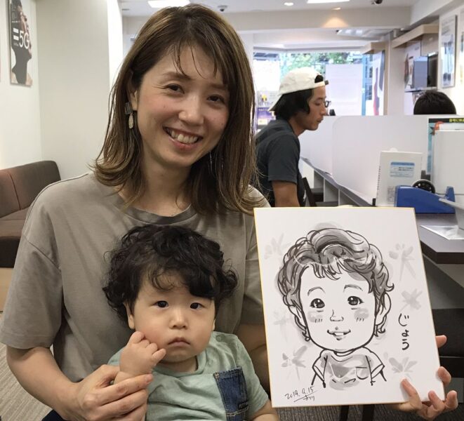 有名似顔絵師田村まりり