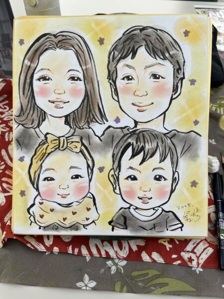 似顔絵イベント。出張似顔絵大阪