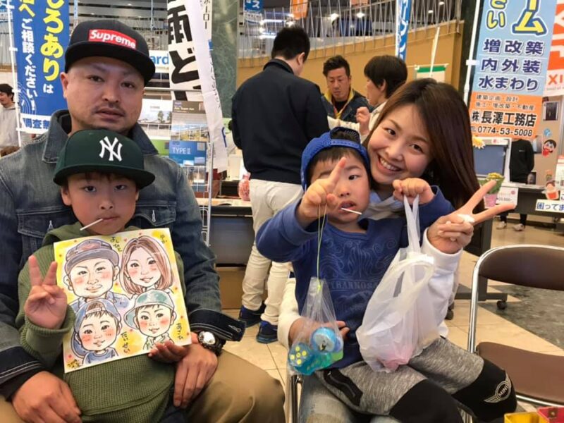 出張似顔絵イベント・大阪・関西・寝屋川市