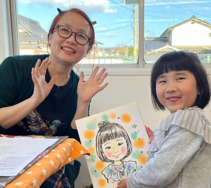 似顔絵イベント・出張イベントなら田村まりりにおまかせください。