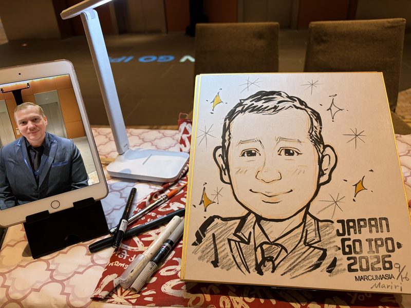 大阪から出張する展示会・企業イベント向け早描き似顔絵