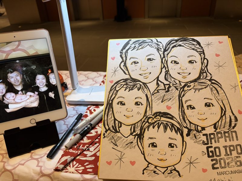 企業イベントで来場者に喜ばれる早描き似顔絵